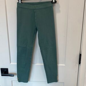 Janie and Jack Girls Ponte Leggings in Sage Green